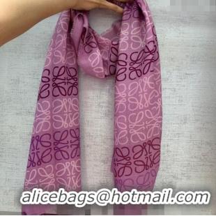 Low Cost Loewe Anagram Long Wool Scarf 45x200cm L1123 Purple 2023