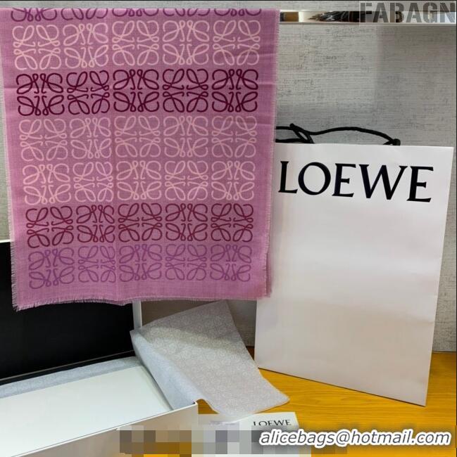 Low Cost Loewe Anagram Long Wool Scarf 45x200cm L1123 Purple 2023