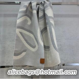 Promotional Loewe Anagram Long Wool Scarf 30x170cm L1123 Grey 2023