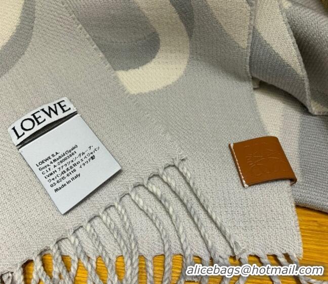 Promotional Loewe Anagram Long Wool Scarf 30x170cm L1123 Grey 2023