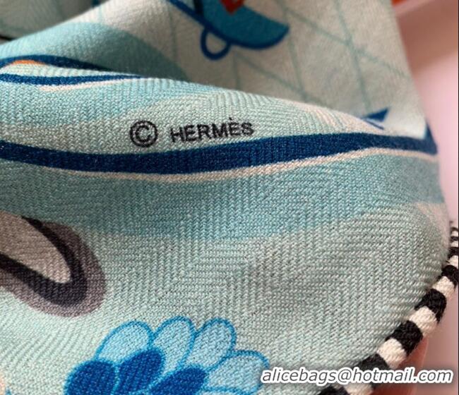 Best Quality Hermes Cashmere & Silk Sqaure Shawl Scarf 140cm CLUB H112140 Black 2023 TOP