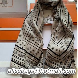 Low Cost Hermes Cashmere & Silk Sqaure Shawl Scarf 140cm H112140 KEY Beige 2023 TOP