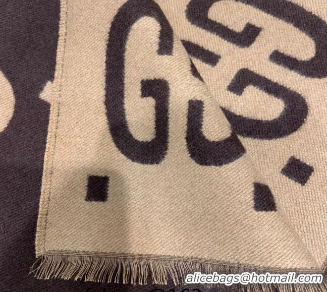 Super Quality Gucci Jumbo GG Wool Scarf 35x190cm G1206 Brown 2023