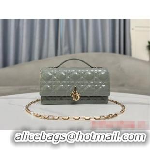 Buy Discount MISS DIOR MINI BAG Patent Cannage Calfskin S0980O Gray