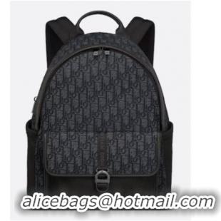 Famous Brand DIOR 8 BACKPACK Black Dior Oblique Jacquard 1EIBA178YK