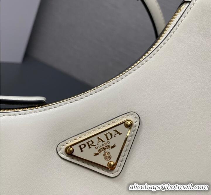 Hot Sell Cheap Prada leather shoulder bag 1BC199 White