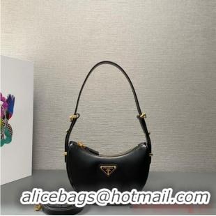 Most Popular Prada leather shoulder bag 1BC199 Black