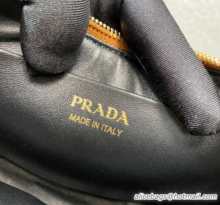 Most Popular Prada leather shoulder bag 1BC199 Black