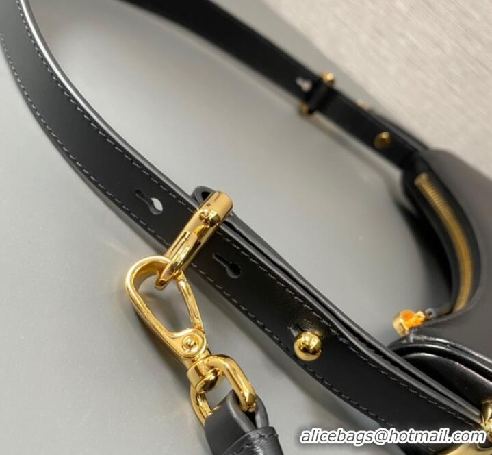 Most Popular Prada leather shoulder bag 1BC199 Black