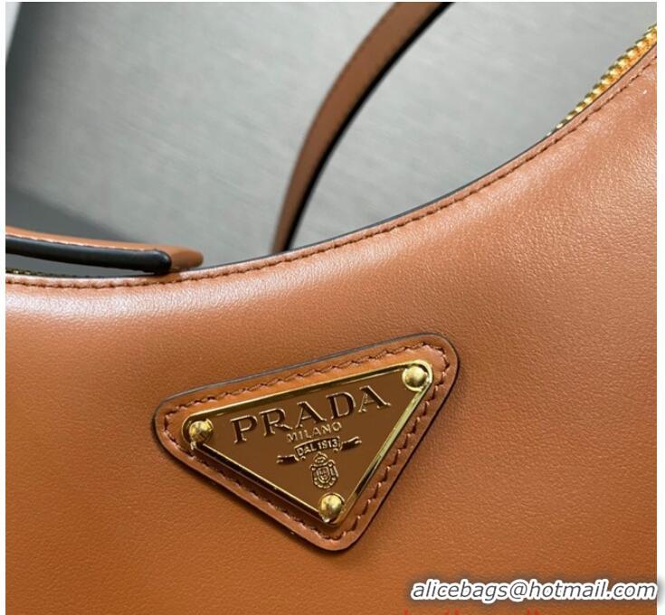 Reasonable Price Prada leather shoulder bag 1BC199 Brown