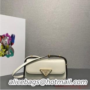 Trendy Design Prada Leather shoulder bag 1BD339 White