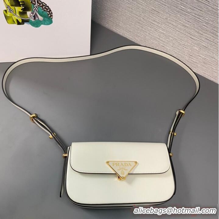 Trendy Design Prada Leather shoulder bag 1BD339 White