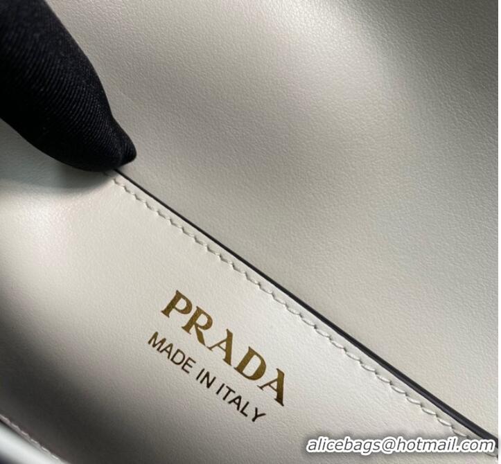 Trendy Design Prada Leather shoulder bag 1BD339 White