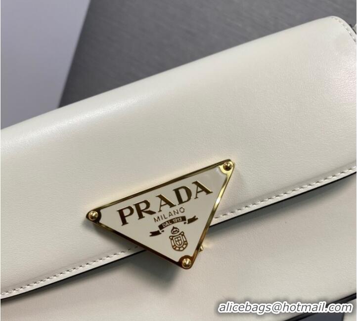 Trendy Design Prada Leather shoulder bag 1BD339 White