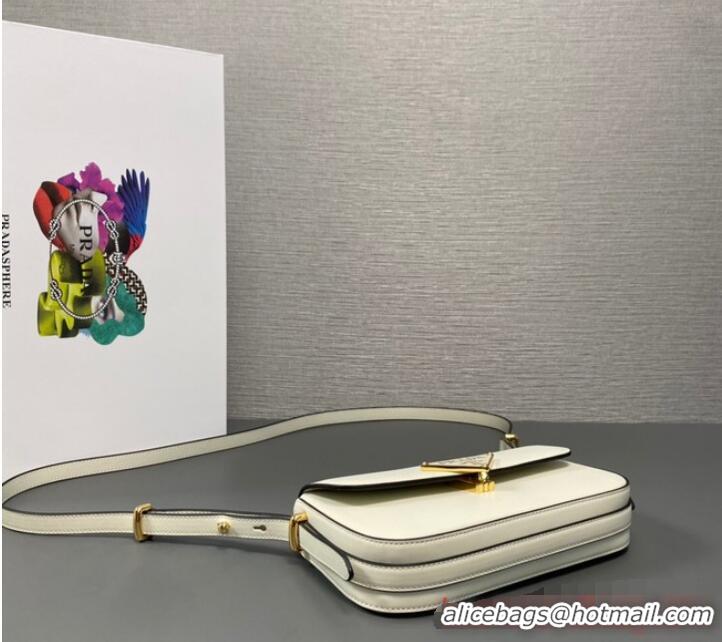 Trendy Design Prada Leather shoulder bag 1BD339 White