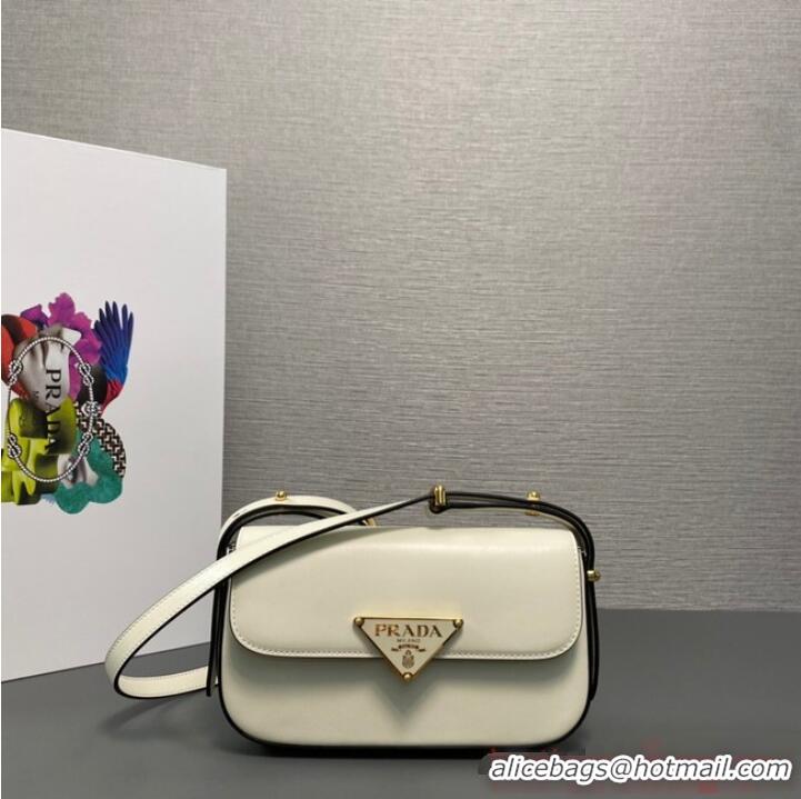 Trendy Design Prada Leather shoulder bag 1BD339 White