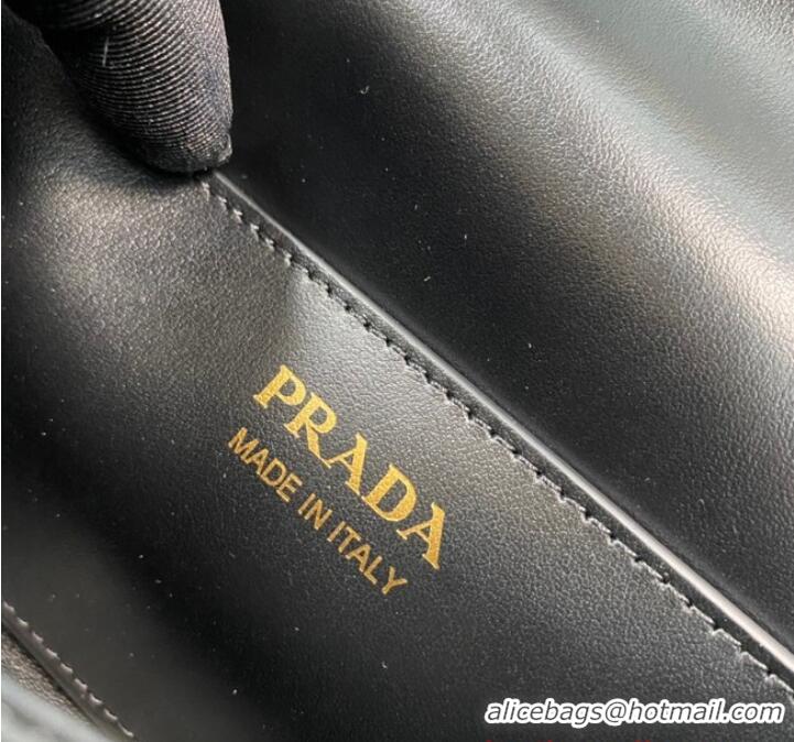 Low Cost Prada Leather shoulder bag 1BD339 Black