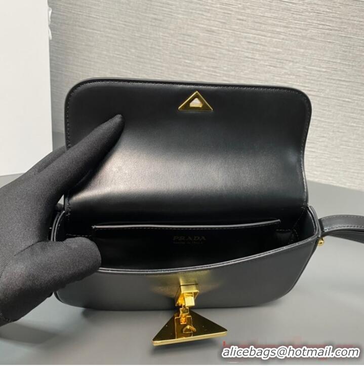 Low Cost Prada Leather shoulder bag 1BD339 Black