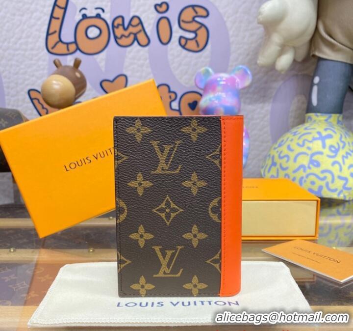 Best Luxury Louis Vuitton Monogram canvas Passport Cover M82862 orange