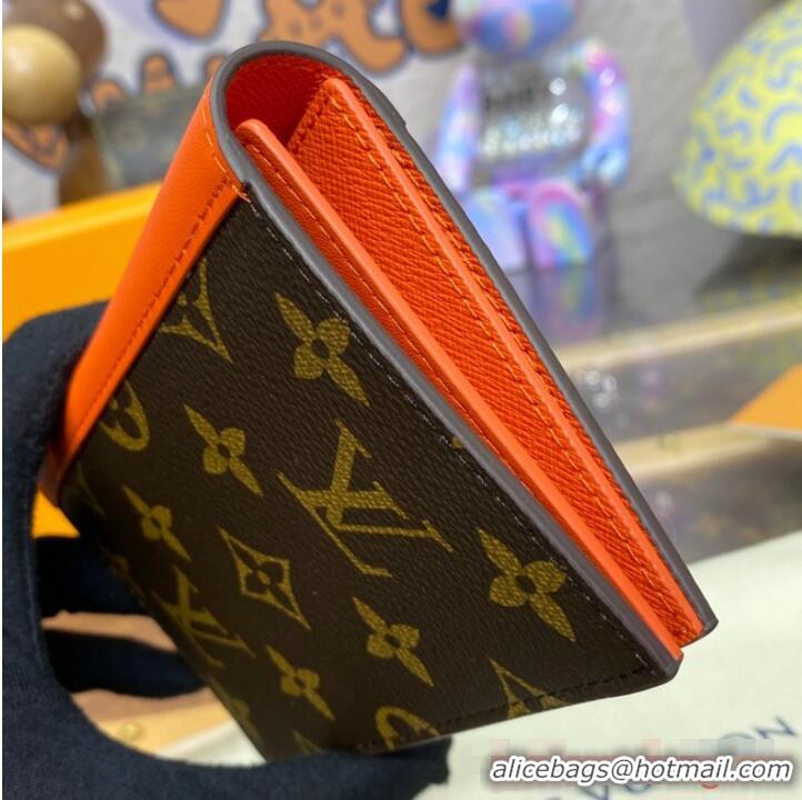 Best Luxury Louis Vuitton Monogram canvas Passport Cover M82862 orange