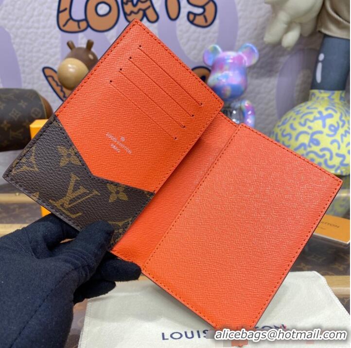 Best Luxury Louis Vuitton Monogram canvas Passport Cover M82862 orange