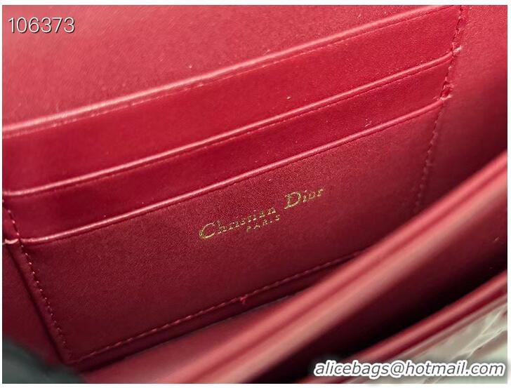 Buy Discount MISS DIOR MINI BAG Patent Cannage Calfskin S0980O Wine