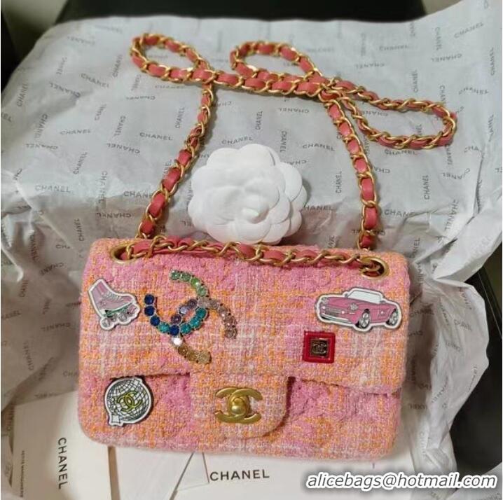 Buy Cheap Chanel CLASSIC HANDBAG A01113 Coral Pink