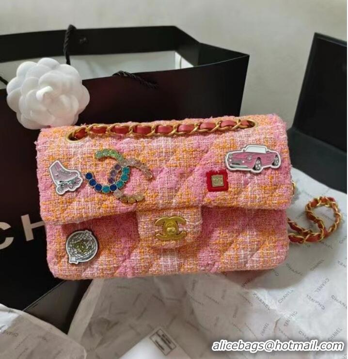 Buy Cheap Chanel CLASSIC HANDBAG A01113 Coral Pink