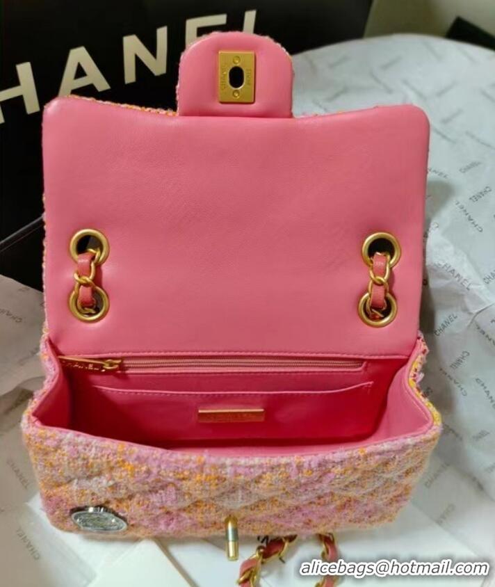 Buy Cheap Chanel CLASSIC HANDBAG A01113 Coral Pink