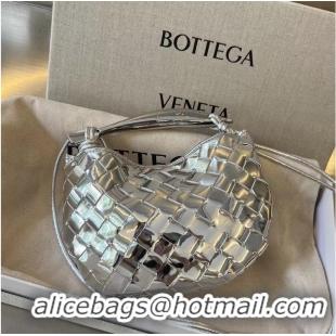 Discount Bottega Veneta mirror laminated lambskin Mini Sardine 744267 Silver