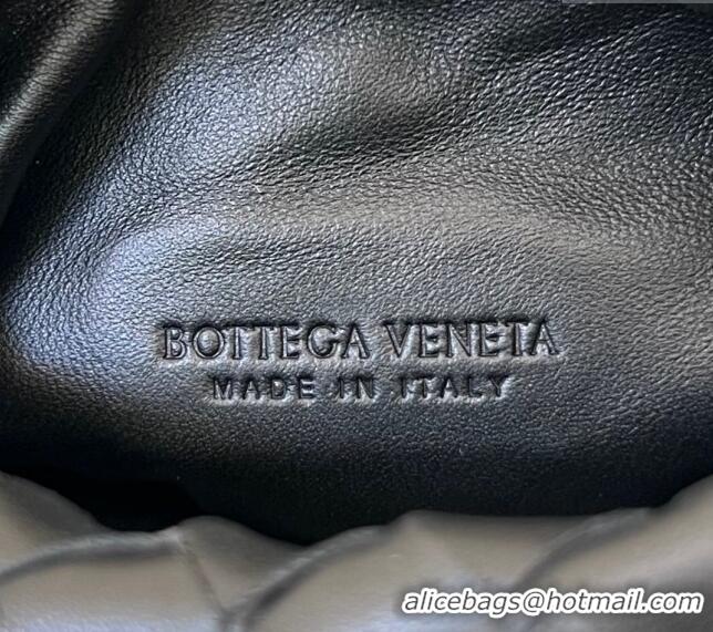 Promotional Bottega Veneta Mini Hop Hobo Bag in Intrecciato Leather 777586 Black 2023