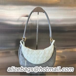 Super Quality Bottega Veneta Small Gemelli Shoulder Bag in Intrecciato Leather 776764 Agate Grey/Glacier Blue 2023