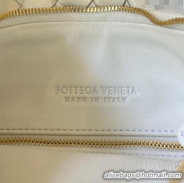 Buy Discount Bottega Veneta Medium Gemelli Shoulder Bag in Intrecciato Leather 764281 White 2023