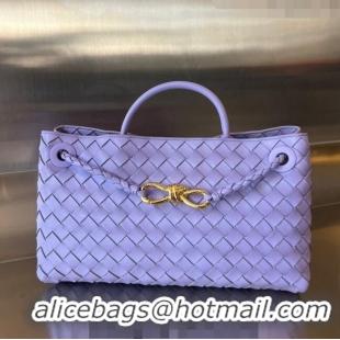 Grade Design Bottega Veneta Small East/West Andiamo Top Handle Bag in Intrecciato Leather 754990 Amethyst Purple 2023