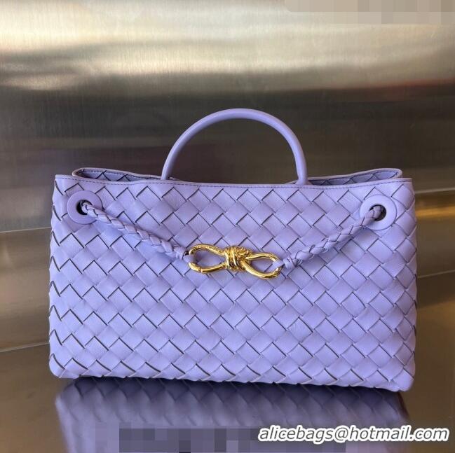 Grade Design Bottega Veneta Small East/West Andiamo Top Handle Bag in Intrecciato Leather 754990 Amethyst Purple 2023