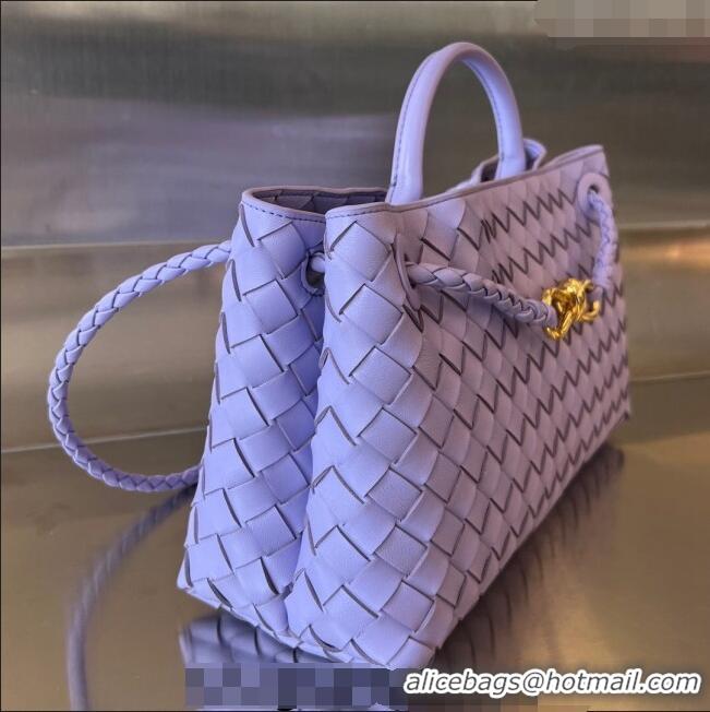 Grade Design Bottega Veneta Small East/West Andiamo Top Handle Bag in Intrecciato Leather 754990 Amethyst Purple 2023