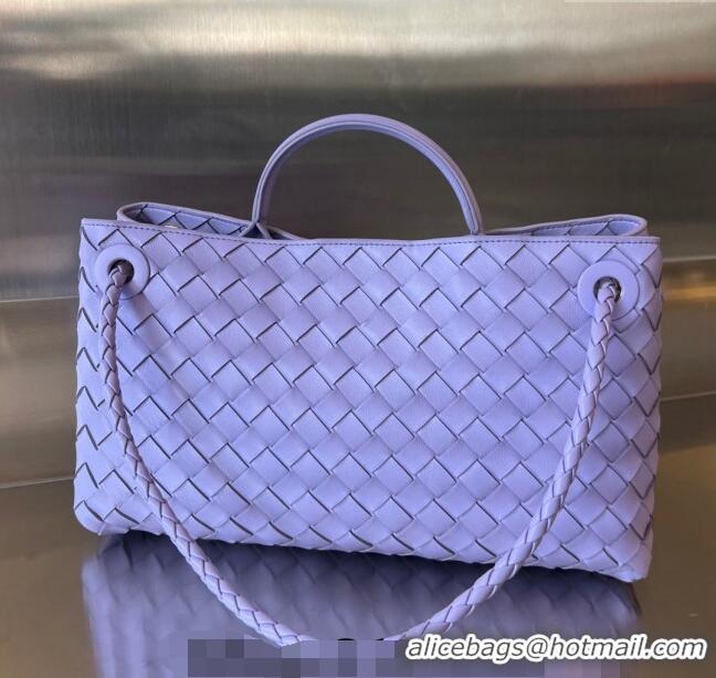 Grade Design Bottega Veneta Small East/West Andiamo Top Handle Bag in Intrecciato Leather 754990 Amethyst Purple 2023