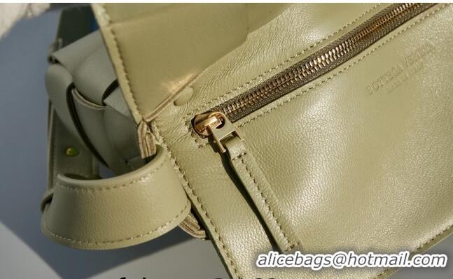 New Style Bottega Veneta Cassette Crossbody Bag in Intrecciato Leather 578004 Travetine Green 2023