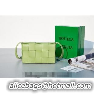 Best Price Bottega Veneta Cassette Crossbody Bag in Intrecciato Leather 578004 Green 2023