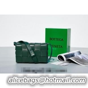 Inexpensive Bottega Veneta Cassette Crossbody Bag in Intrecciato Leather 578004 Raintree Green 2023