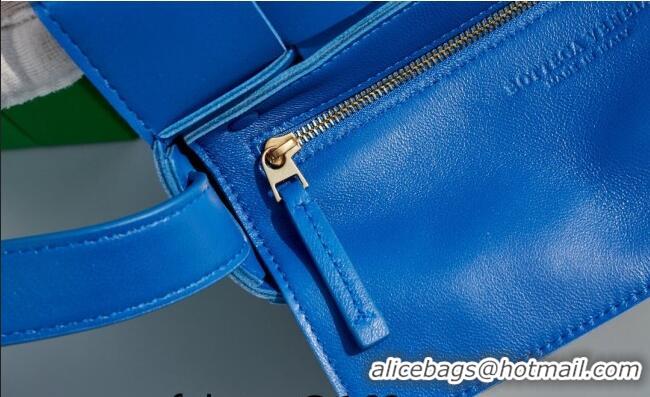 Super Quality Bottega Veneta Cassette Crossbody Bag in Intrecciato Leather 578004 Blue 2023