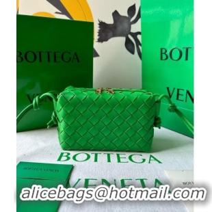 Best Price Bottega Veneta Mini Loop Camera Bag in Intrecciato Leather 723547 Parakeet Green 2023