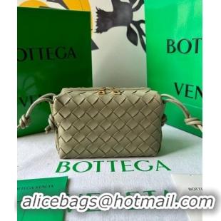 Promotional Bottega Veneta Mini Loop Camera Bag in Intrecciato Leather 723547 Travetine Green 2023