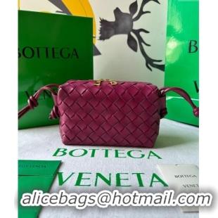 Luxurious Bottega Veneta Mini Loop Camera Bag in Intrecciato Leather 723547 Cinnabar Red 2023