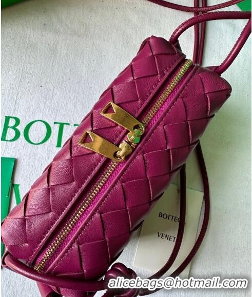 Luxurious Bottega Veneta Mini Loop Camera Bag in Intrecciato Leather 723547 Cinnabar Red 2023