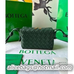 Promotional Bottega Veneta Mini Loop Camera Bag in Intrecciato Leather 723547 Raintree Green 2023