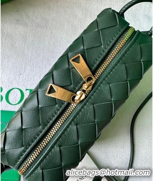 Promotional Bottega Veneta Mini Loop Camera Bag in Intrecciato Leather 723547 Raintree Green 2023