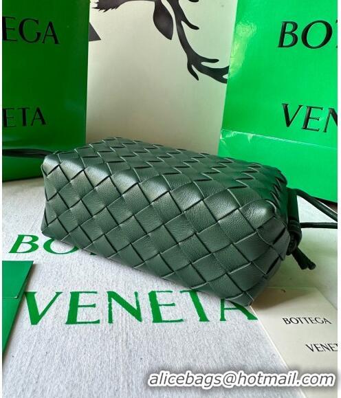 Promotional Bottega Veneta Mini Loop Camera Bag in Intrecciato Leather 723547 Raintree Green 2023