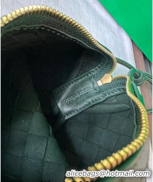 Promotional Bottega Veneta Mini Loop Camera Bag in Intrecciato Leather 723547 Raintree Green 2023