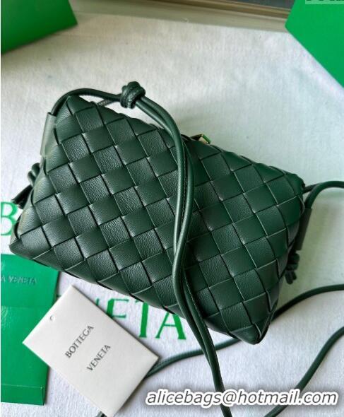 Promotional Bottega Veneta Mini Loop Camera Bag in Intrecciato Leather 723547 Raintree Green 2023